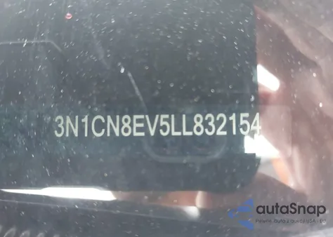 2020 Nissan Versa Sv Xtronic Cvt z USA, uszkodzony, nr VIN 3N1CN8EV5LL832154